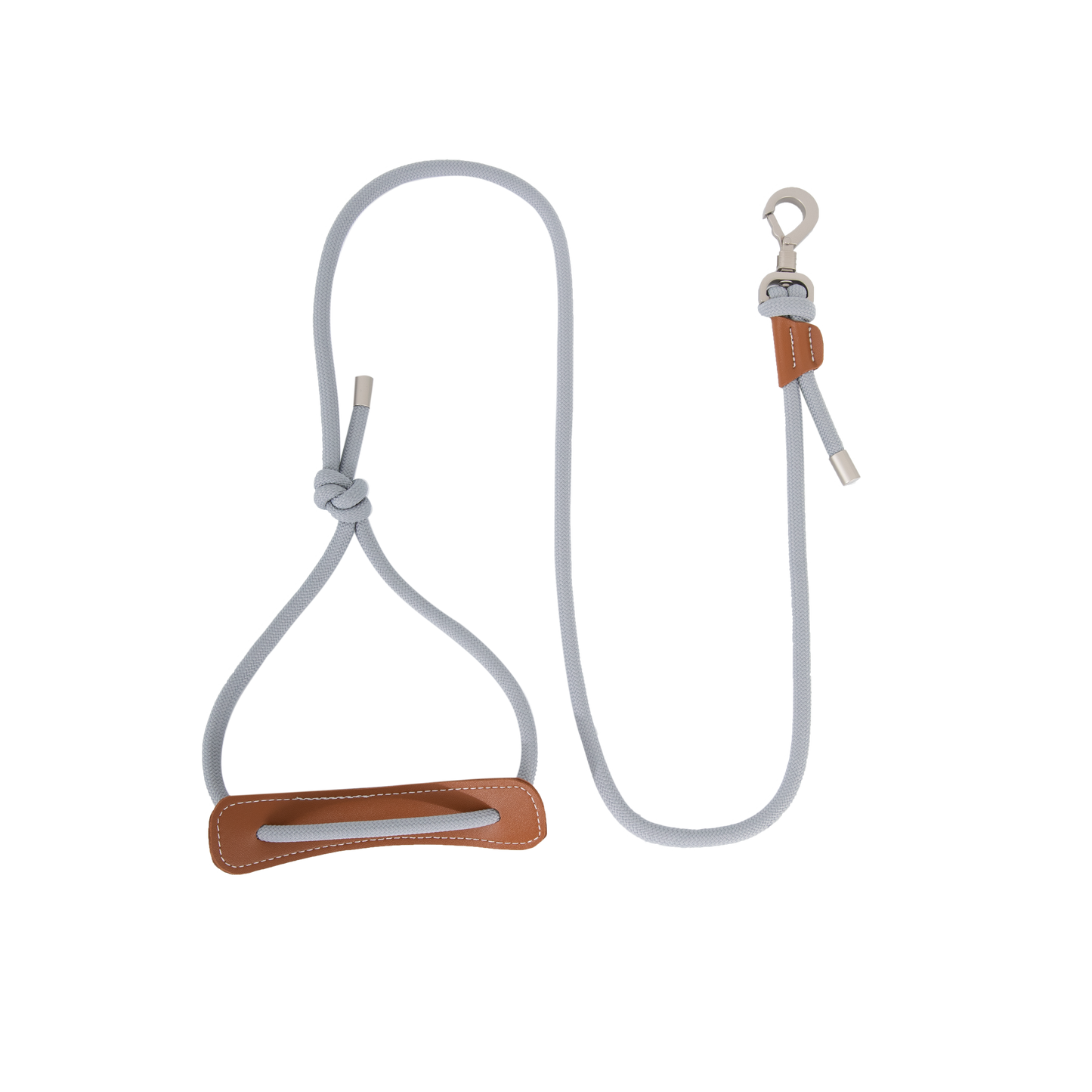 Round Rope Leather Dog Leash