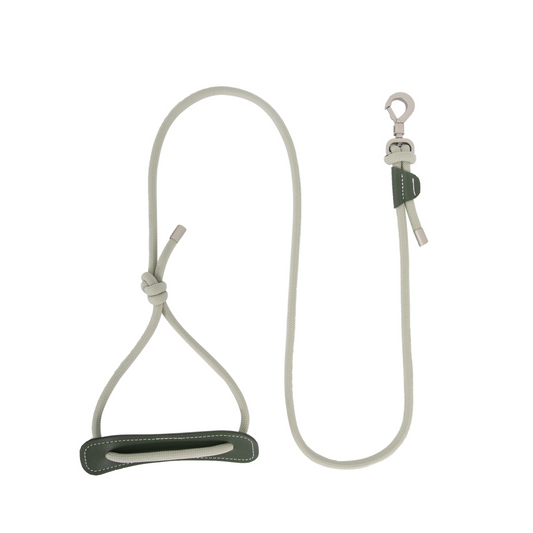 Round Rope Leather Dog Leash