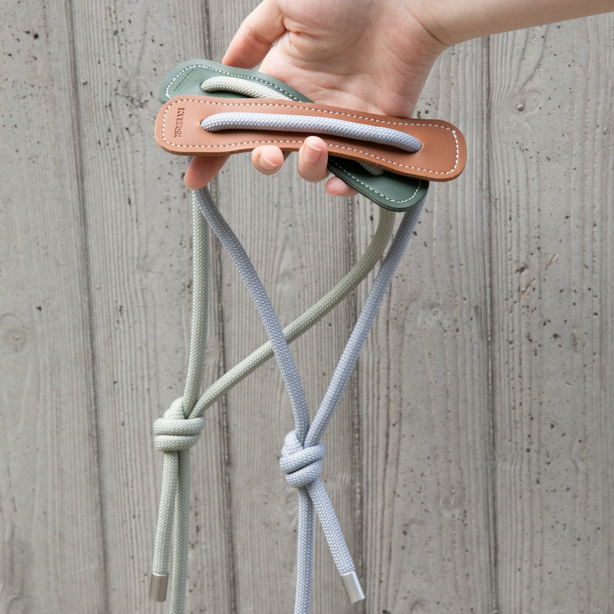 Round Rope Leather Dog Leash