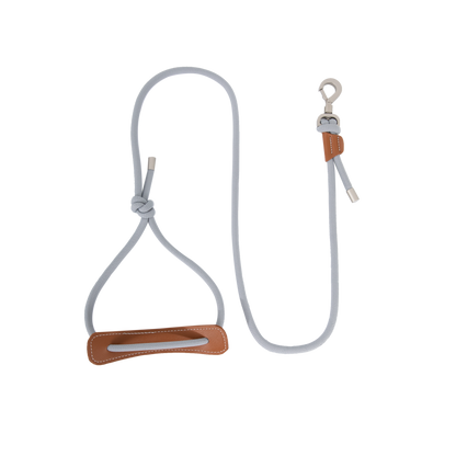 Round Rope Leather Dog Leash