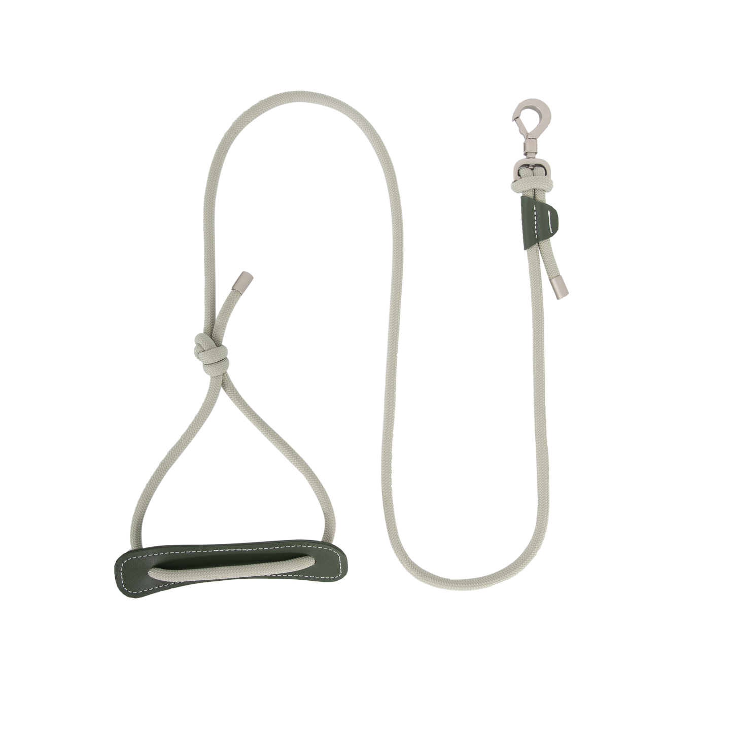 Round Rope Leather Dog Leash